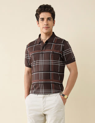 Buy U.S. Polo Assn. Checked Slim Fit Classic Polo Shirt - NNNOW.com