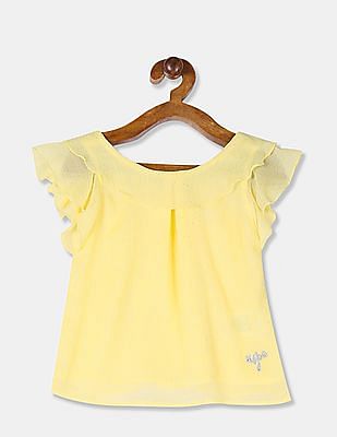 yellow party wear top