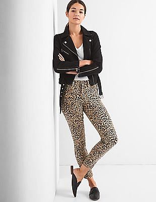 gap leopard print jeans