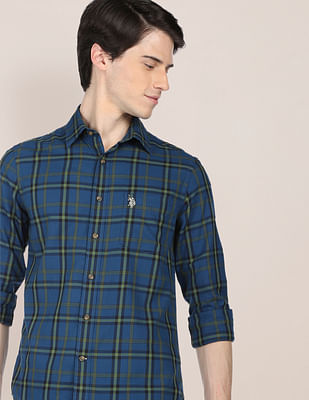 U S Polo Assn Tartan Check Twill Casual Shirt