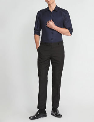 Arrow Tailored Regular Fit Dobby Formal Trousers