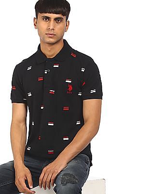 U S Polo Assn Cotton Printed Polo Shirt