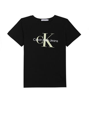 Calvin Klein Jeans Monogram Printed Cotton T-shirt