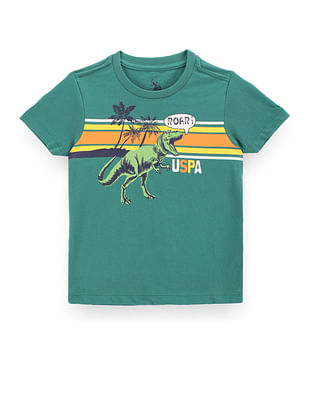 U S Polo Assn Kids Boys Graphic Print Cotton T-Shirt