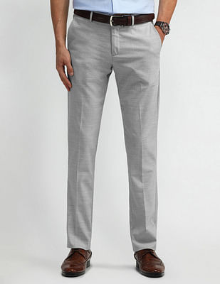 Arrow Textured Slim Fit Trousers