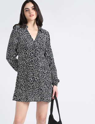 Tommy Hilfiger Doodle Print Mini Shirt Dress