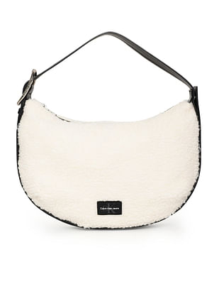 Calvin Klein Sherpa Crescent Hand Bag