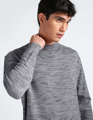 Buy Men Grey Turtleneck Pullover online