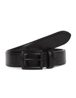 Arrow Men Metallic Buckle Solid Leather Belt