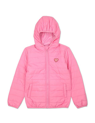 U S Polo Assn Kids Hooded Solid Puffer Jacket