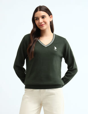 ◆ゆっち◆ Buy U.S. Polo Assn. Women Pure Cotton Regular Fit Sweater - NNNOW.com