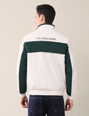 Buy U.S. Polo Assn. Colourblocked Regular Fit Jacket - NNNOW.com
