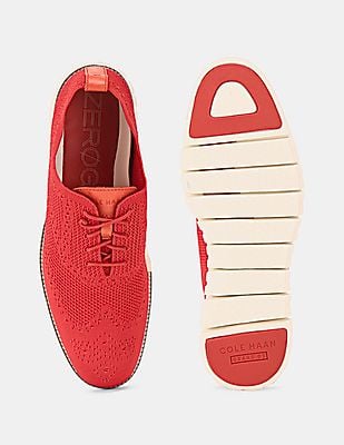 Buy Cole Haan Men Red ZERØGRAND Stitchlite Oxford Sneakers  display picture 3