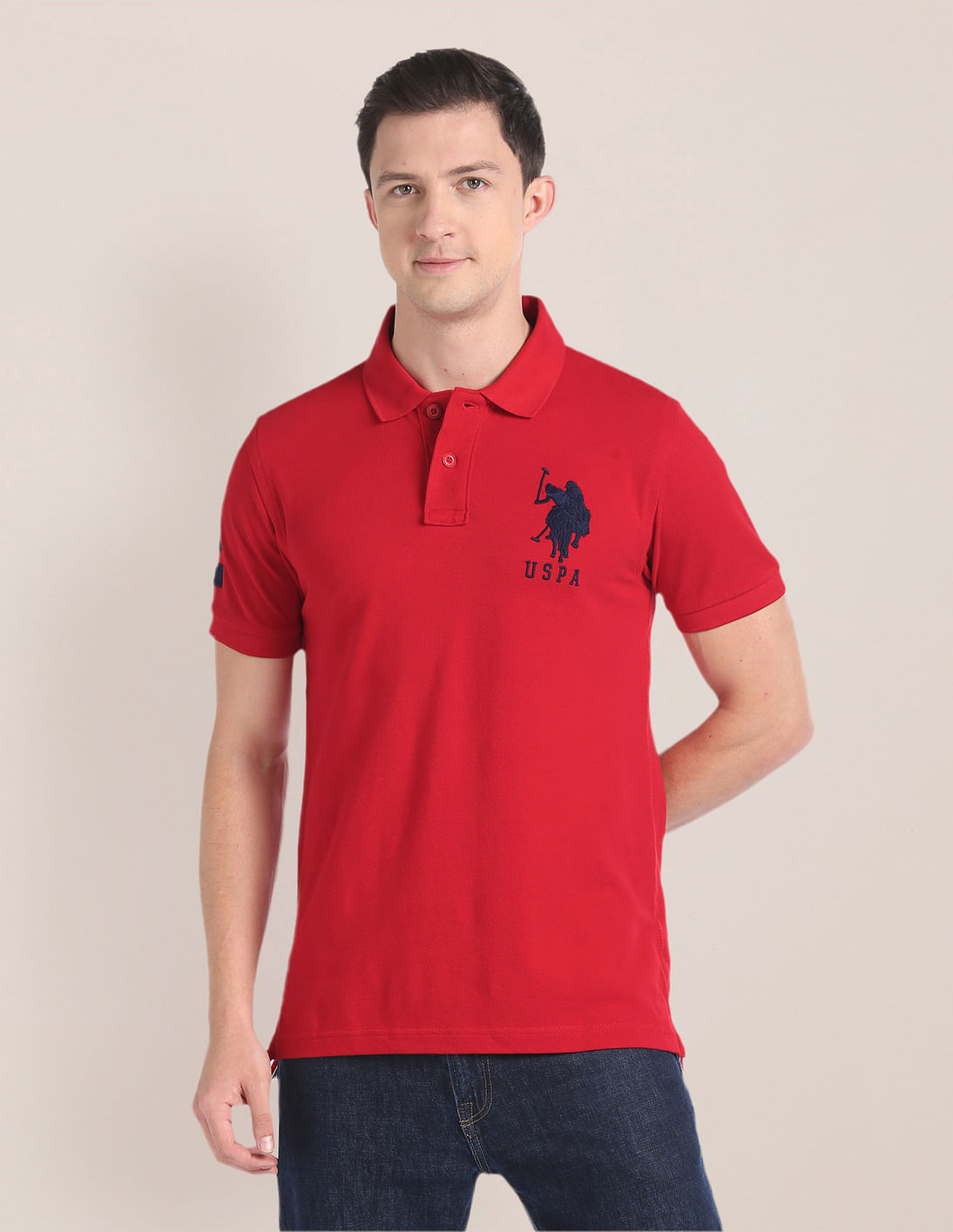 Buy U.S. Polo Assn. Embroidered Logo Pique Polo Shirt