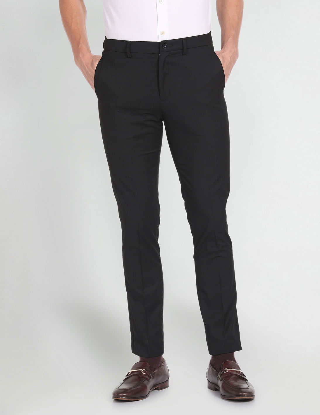 Buy Arrow Newyork Dobby Smart Flex Trousers - NNNOW.com