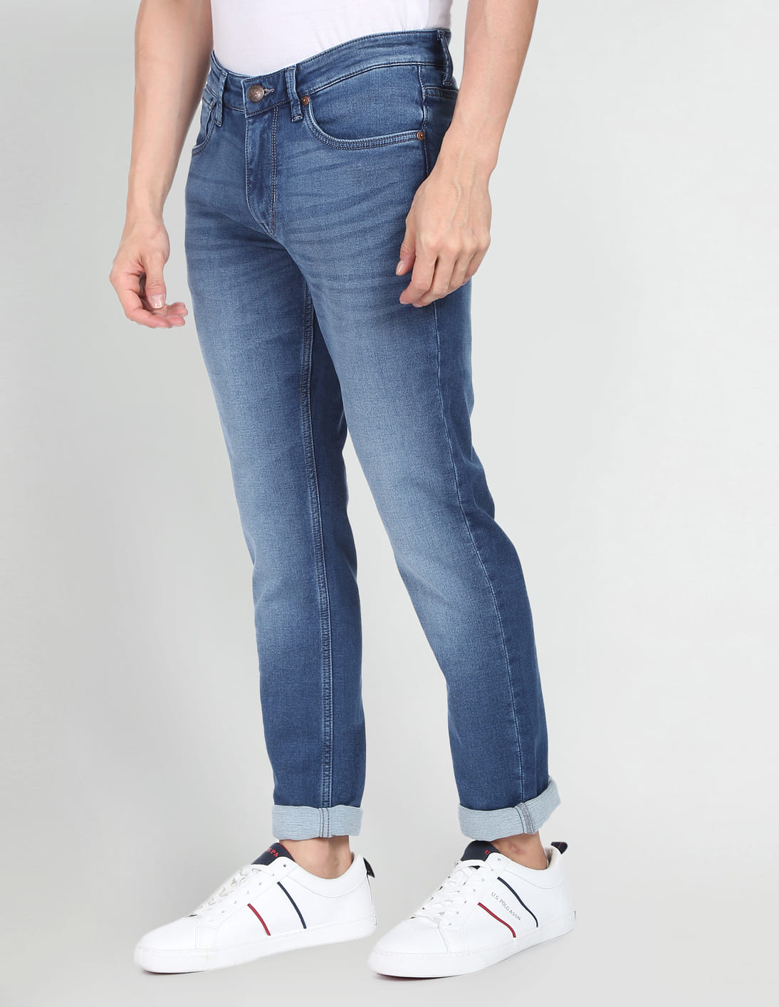 Buy Polo Denim Brandon Slim Tapered Fit Blue Jeans