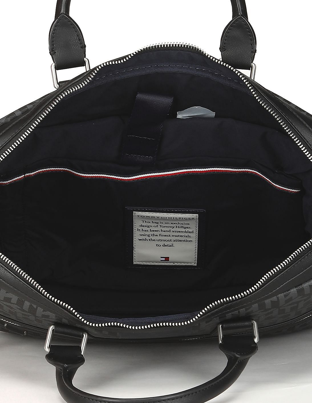 Buy Tommy Hilfiger Men Black Monogram Embossed Laptop Backpack - NNNOW.com