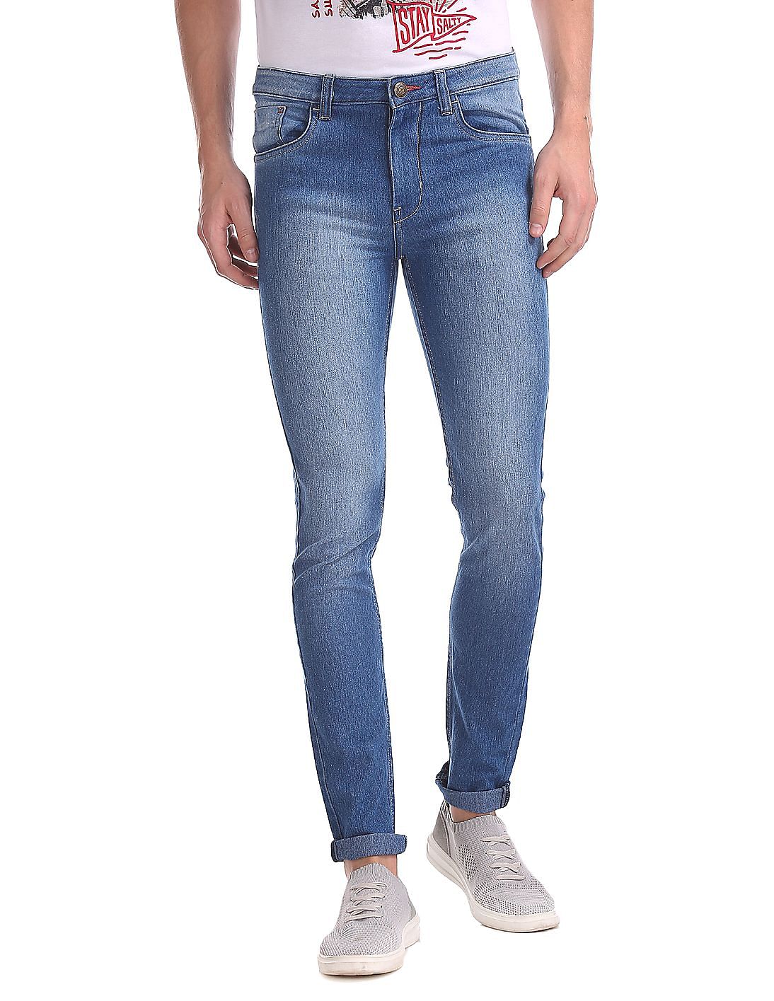 Buy Men Skinny Fit Low Rise Jeans online at NNNOW.com