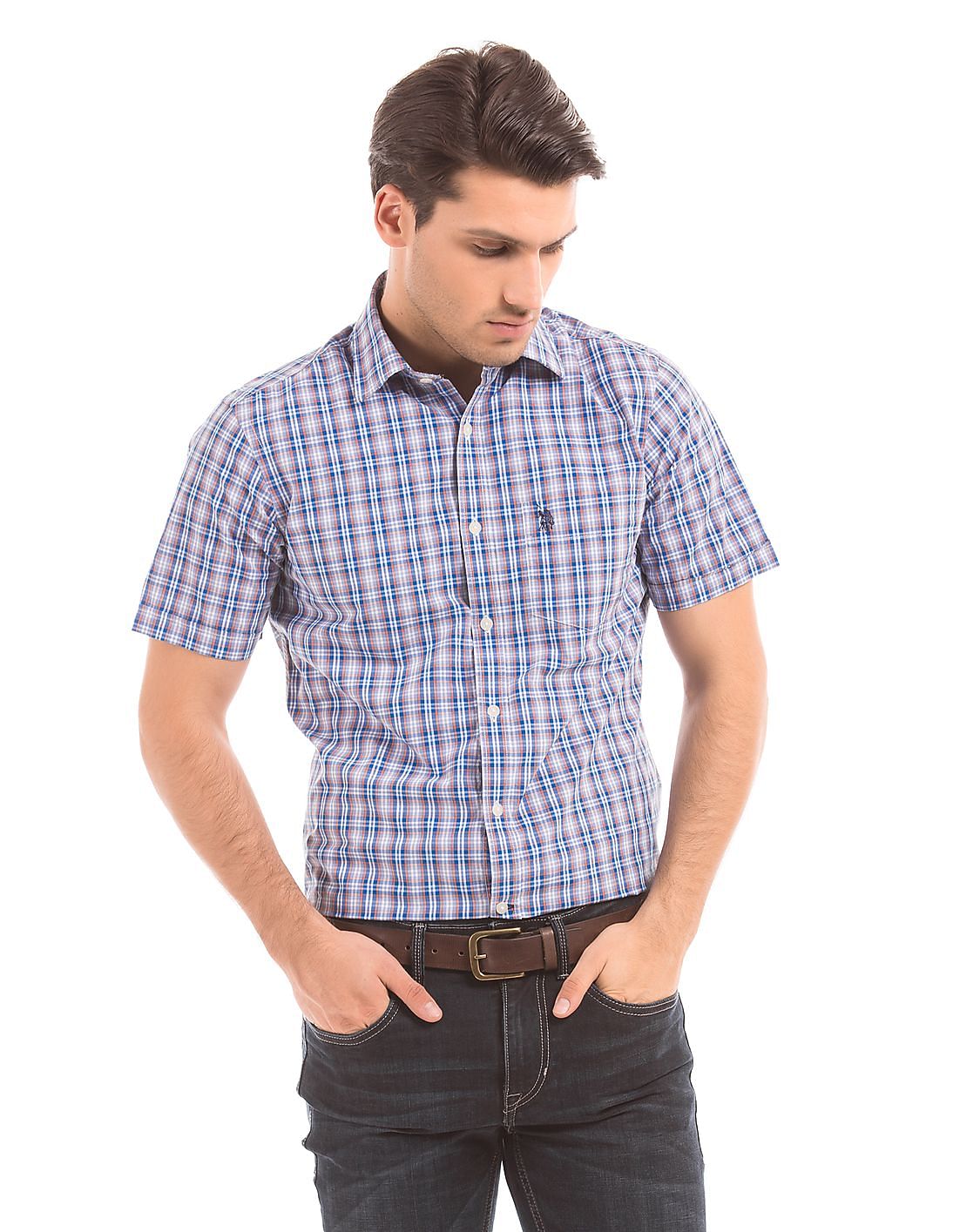 Buy U.S. Polo Assn. Men Tailored Fit Check Shirt - NNNOW.com