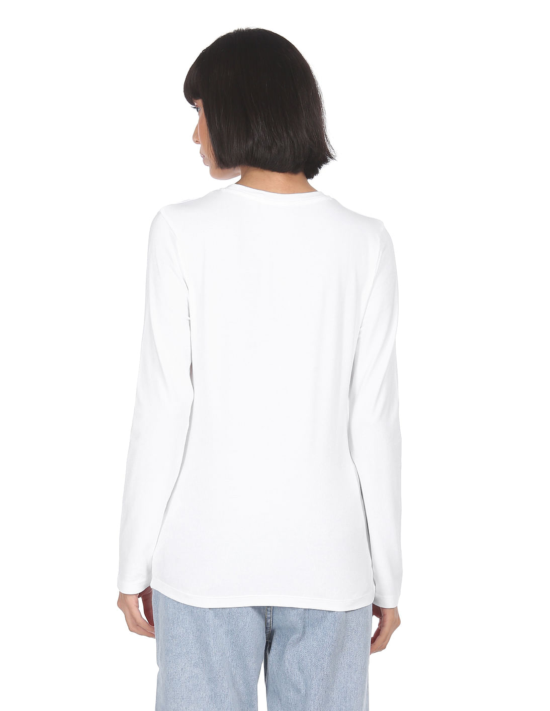 売れ筋商品|||カルバンクライン Tシャツ レディース トップス EXCLUSIVE LABEL TEE - Long sleeved top - bright white Calvin Klein Women's Long-Sleeve Crewneck T-Shirt - Macy's