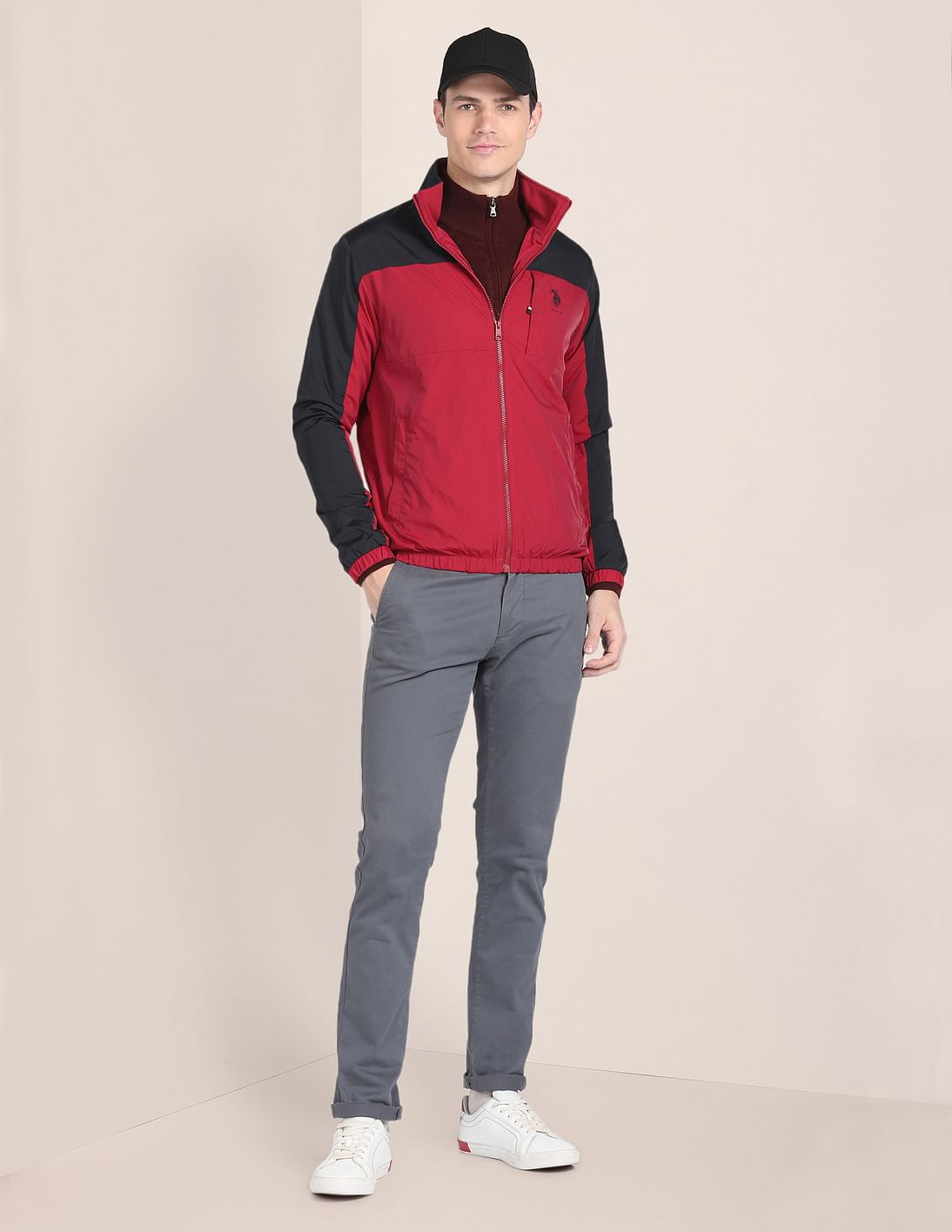 Buy U.S. Polo Assn. Colour Block Windcheater Jacket - NNNOW.com
