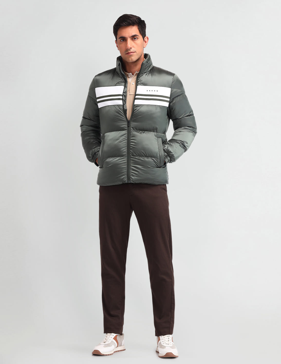 Buy Arrow Sport Shiny Quilted Mid Weight Jacket - NNNOW.com