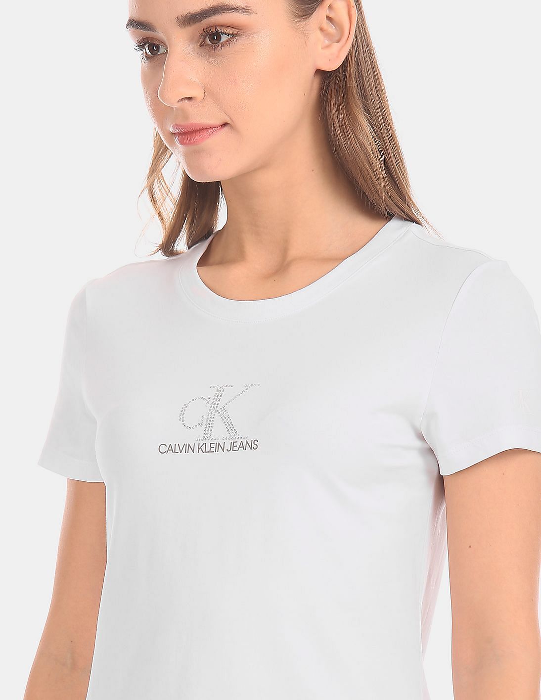 【 】 Women's CKJ Logo T-Shirt ●送料・関税込● OT-