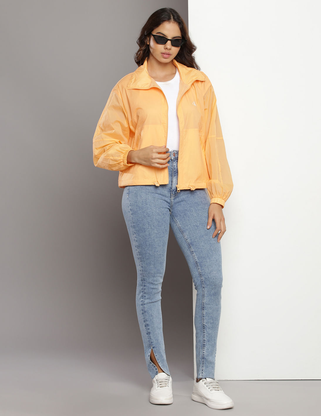 chillin jacket eyden着用 Buy Calvin Klein Solid Wind Breaker Jacket - NNNOW.com