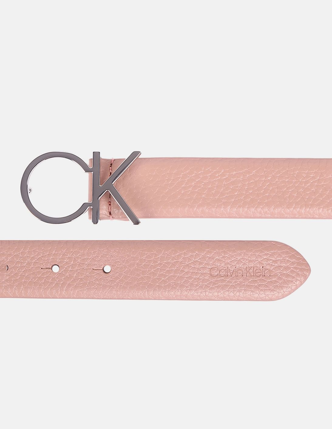 Calvin klein belt with rose gold clearance logo