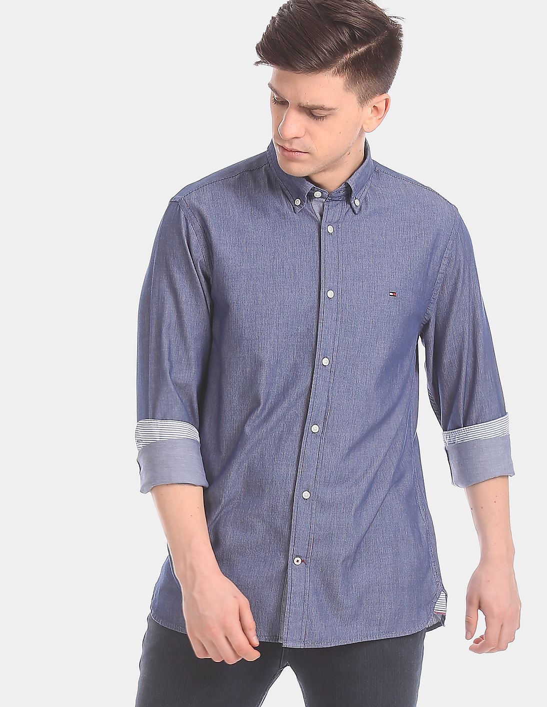 tommy hilfiger men's casual shirts