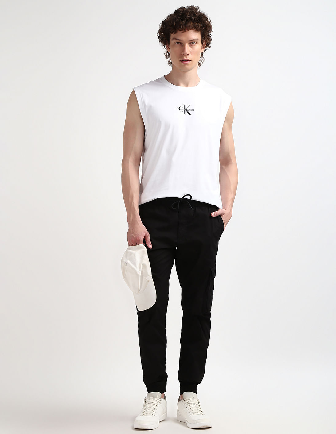 Buy Calvin Klein Mono Logo Sleeveless T-Shirt - NNNOW.com