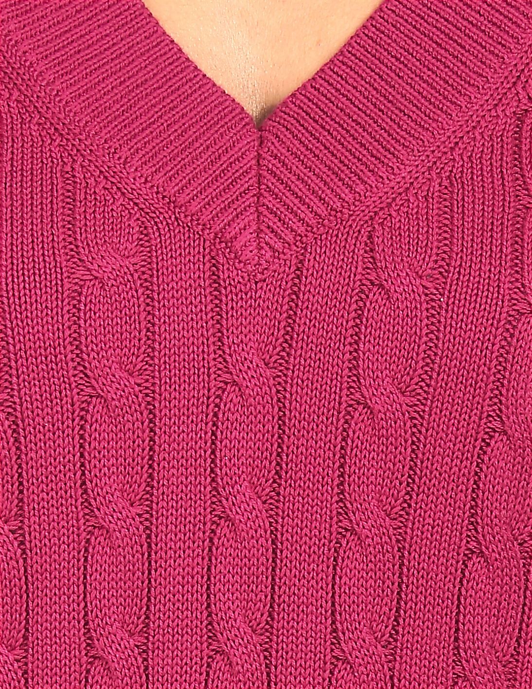 【HI FI FNK】Charming V-neck Knit Fluffy V-Neck Knit Sweater in Light Pink - Retro, Indie and