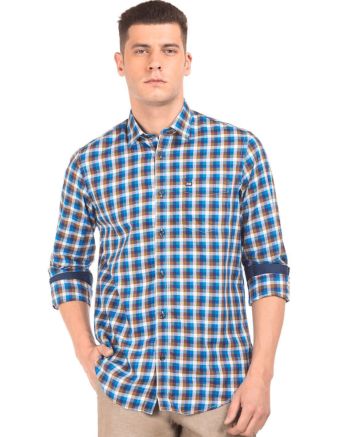 Buy Arrow Sports Slim Fit Check Shirt - NNNOW.com