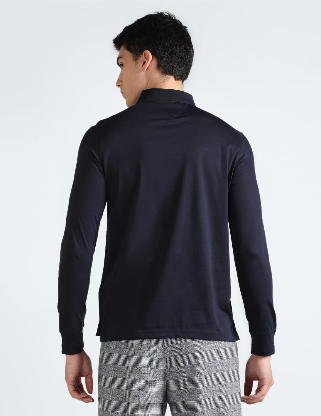 Buy Tommy Hilfiger Long Sleeve Zip Up Solid Polo Shirt - NNNOW.com