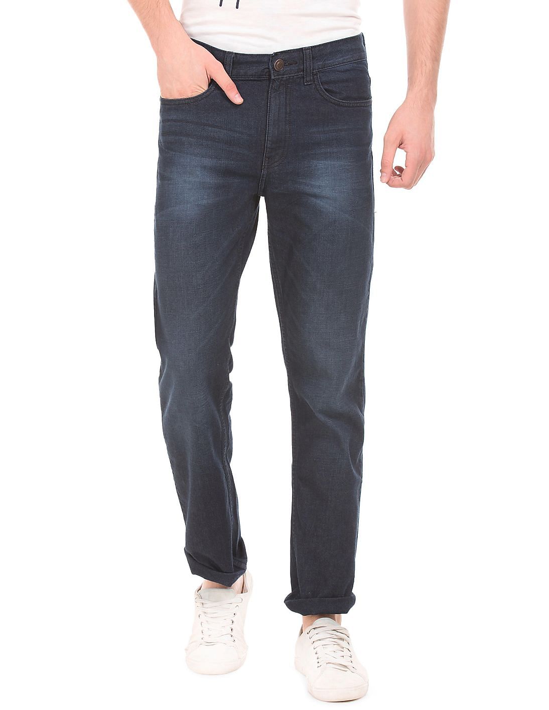 Buy Newport Men Stone Washed Straight Fit Jeans - NNNOW.com
