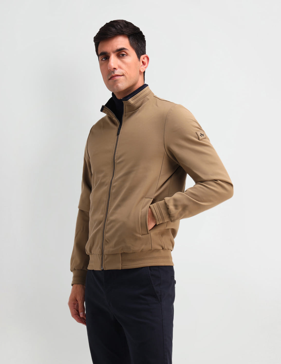 Buy Arrow Sport Reversible Regular Fit Bomber Jacket - NNNOW.com
