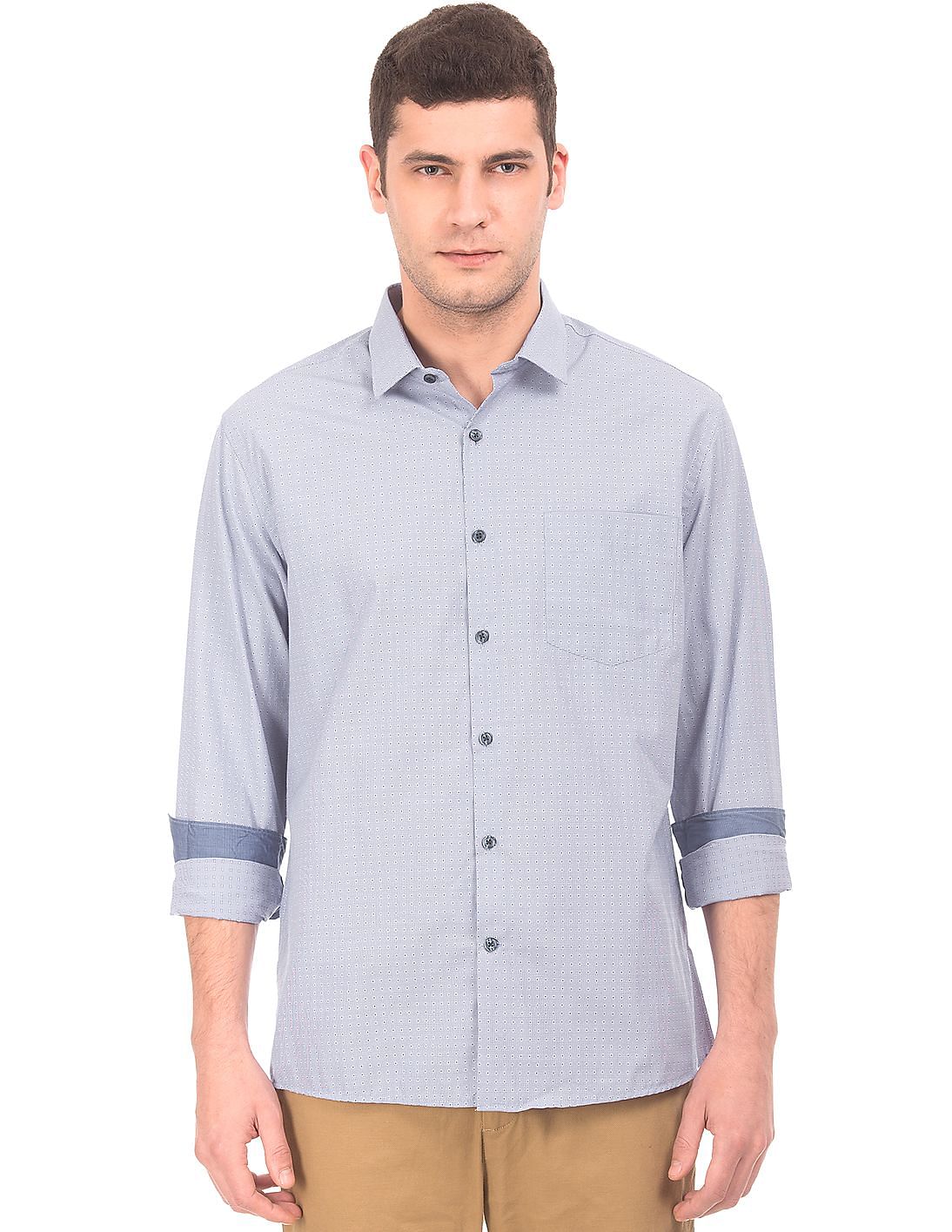 Buy Excalibur by Unlimited Patterned French Placket Shirt - NNNOW.com