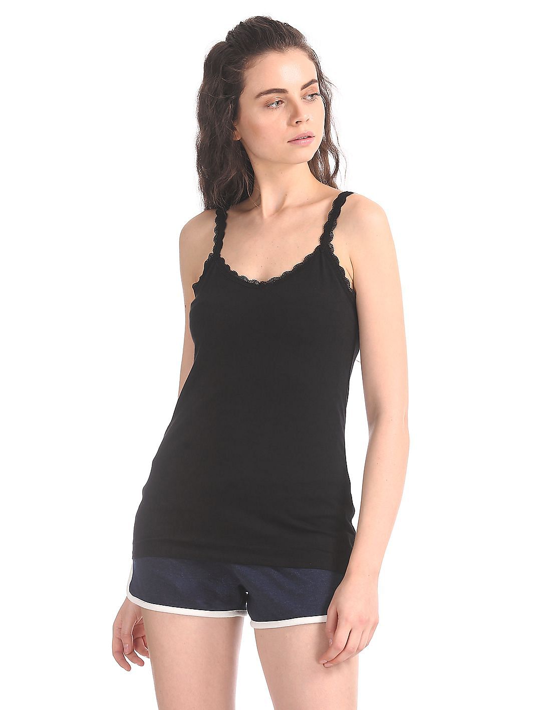 Buy Women Lace Trim V-Neck Camisole online at NNNOW.com