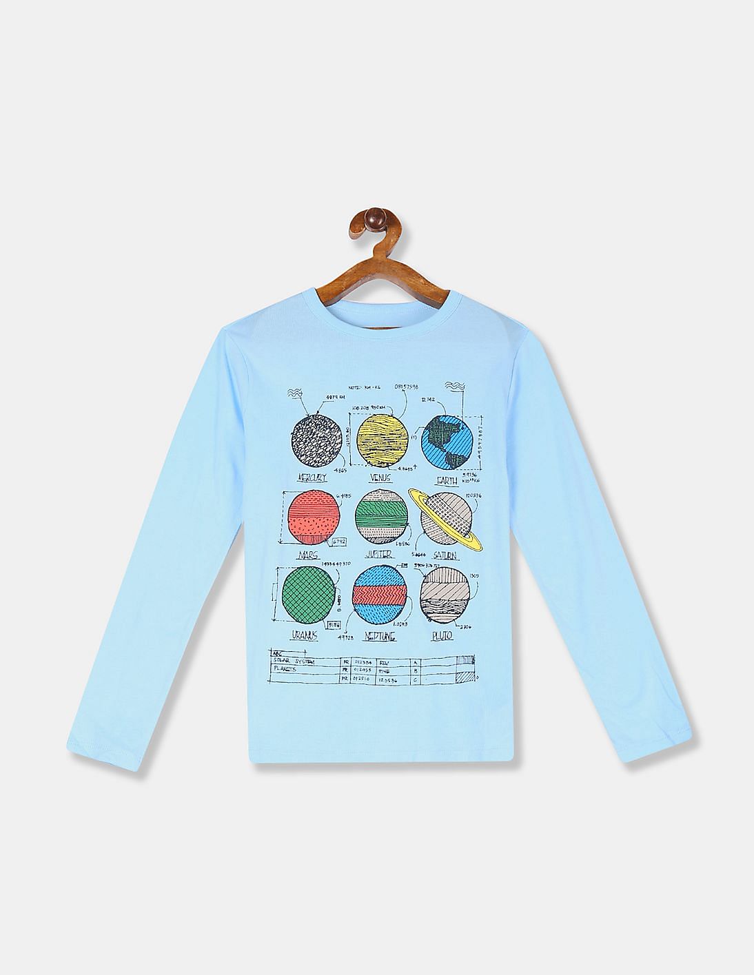 Buy GAP Boys Blue Long Sleeve Planet Graphic T-Shirt - NNNOW.com