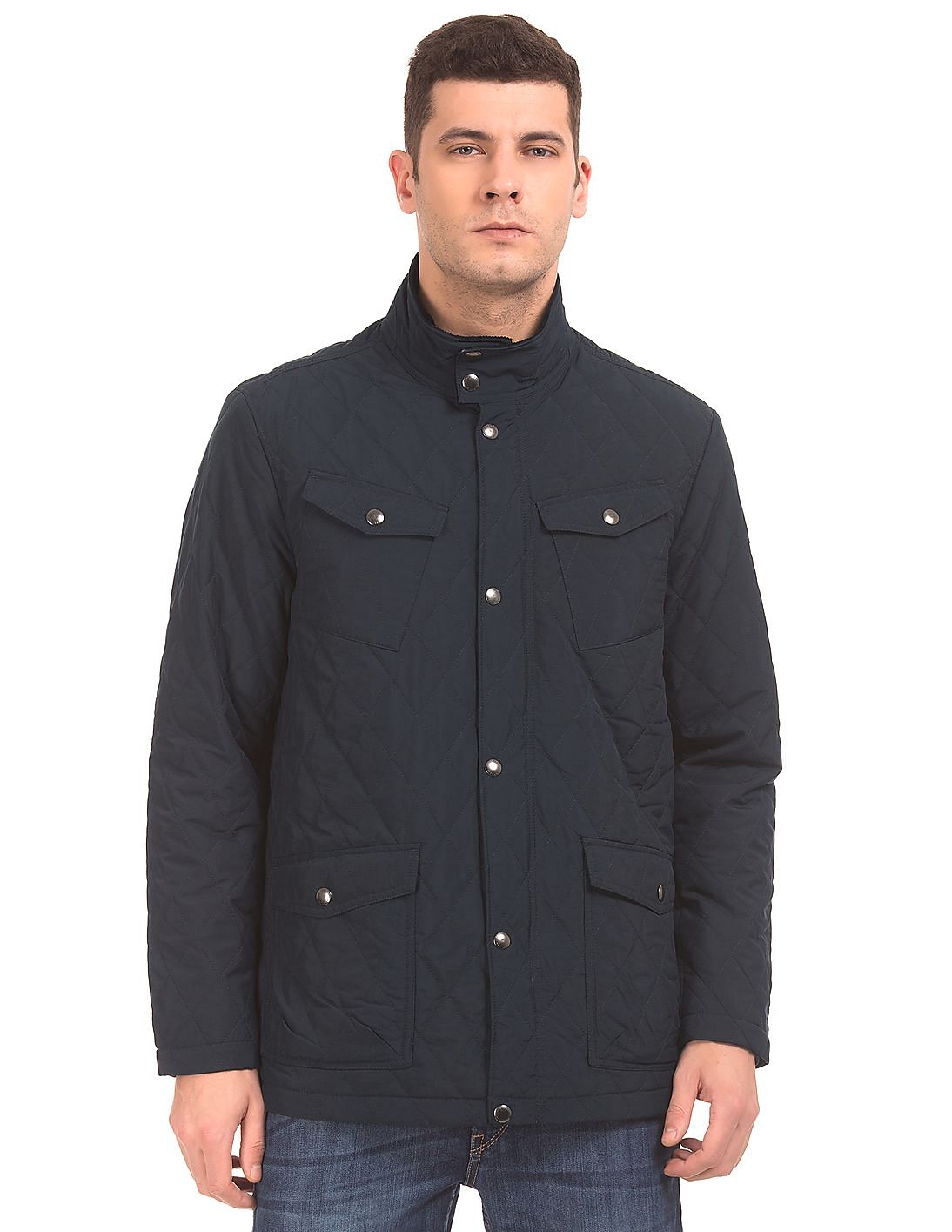Buy Gant Men Stand Collar Quilted Jacket - NNNOW.com