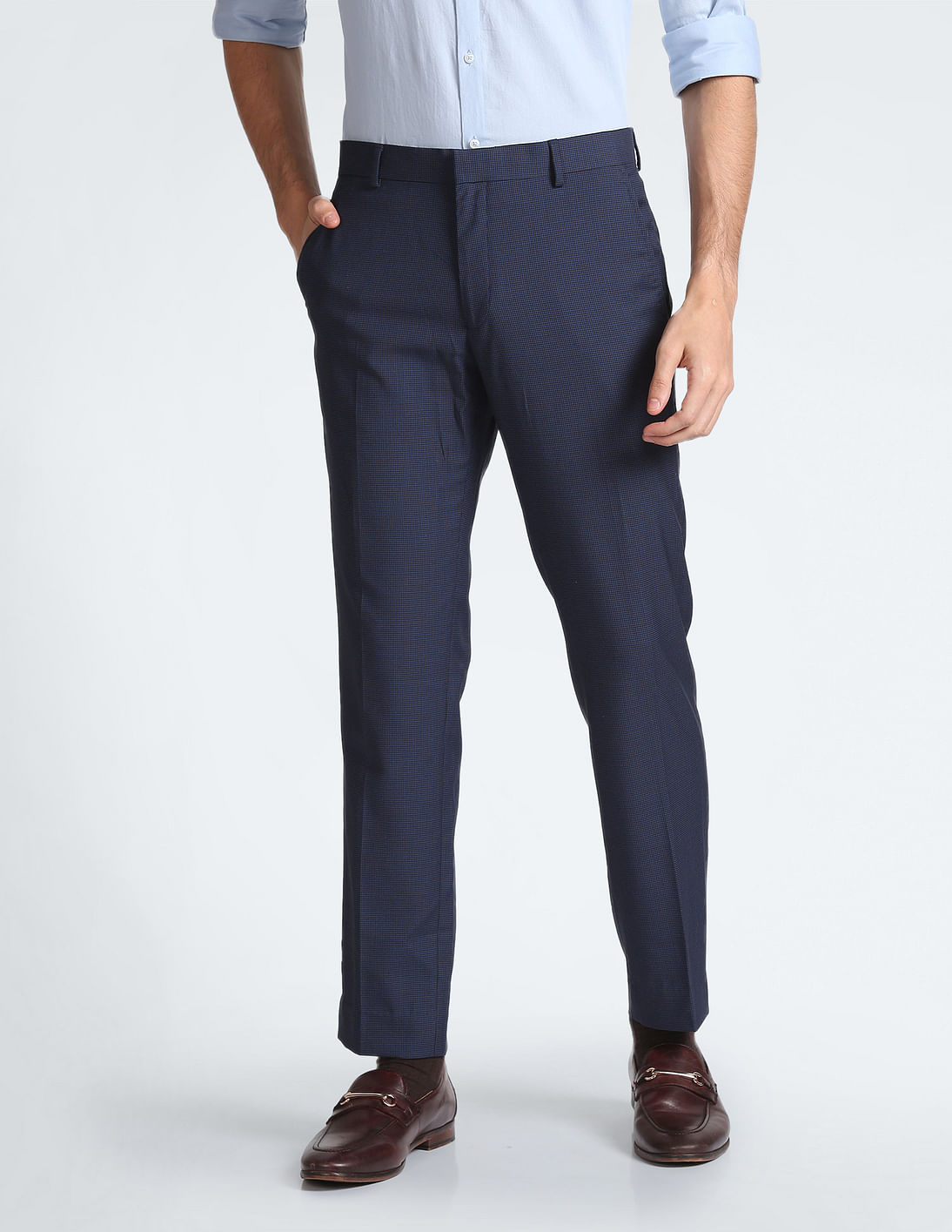 Buy Tommy Hilfiger Checks Formal Trouser - NNNOW.com