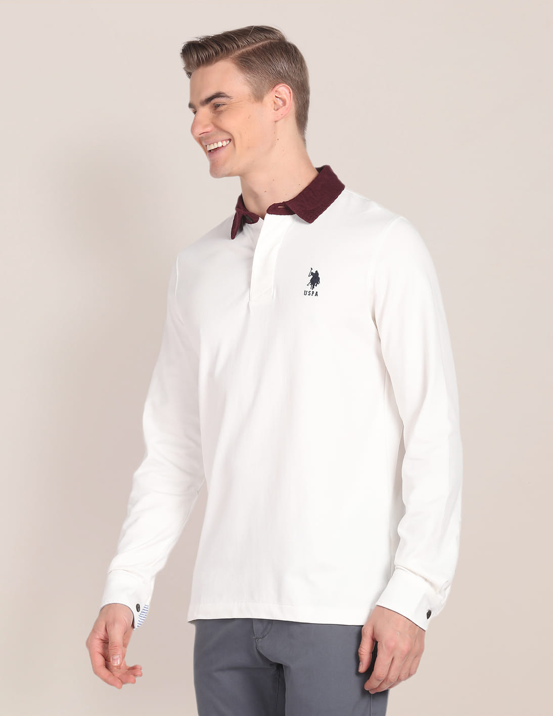 に*様 H COTTON NYLON CORD POLO COLLAER KNI 4.JPG