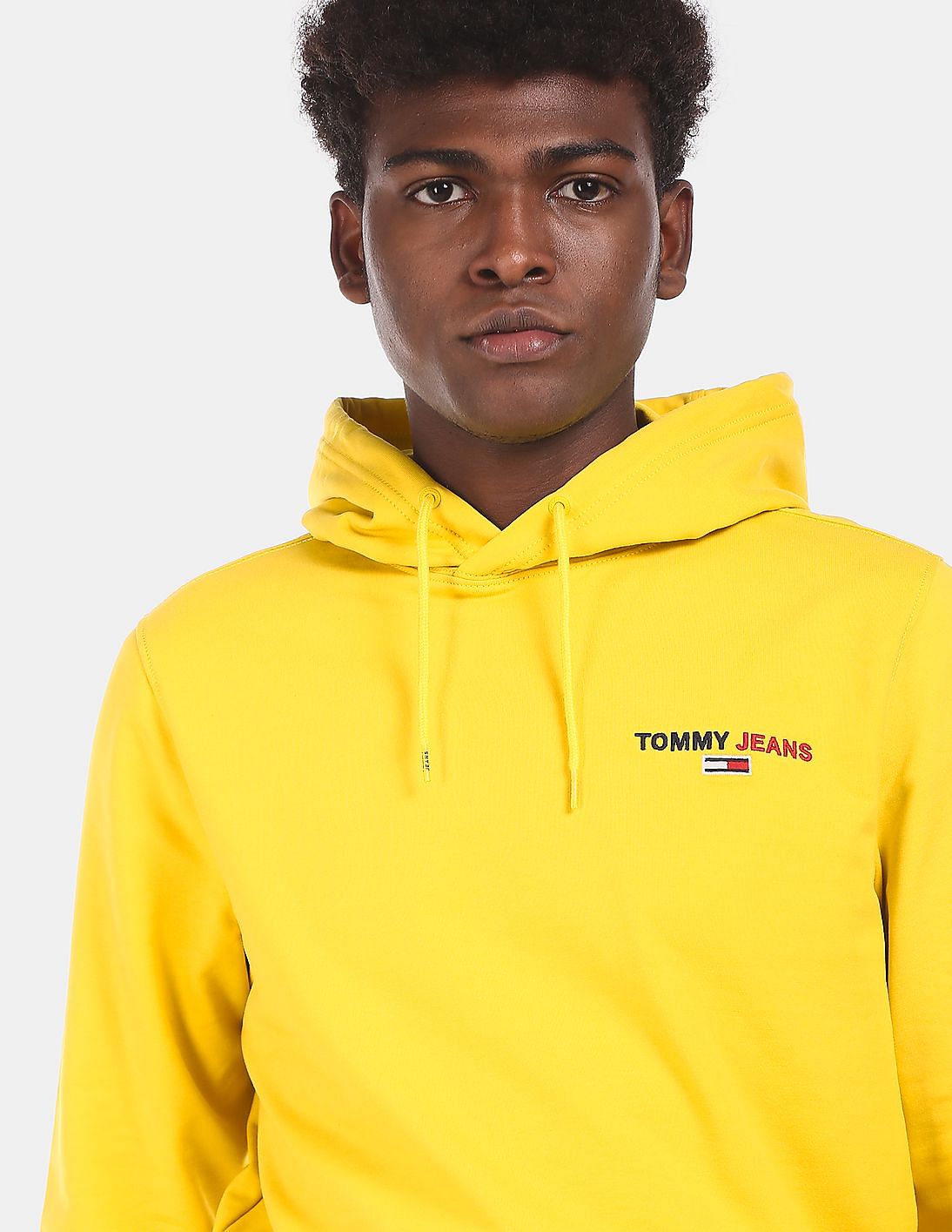 Buy Tommy Hilfiger Men Yellow Regular Fit Crew Neck Hoodie NNNOW