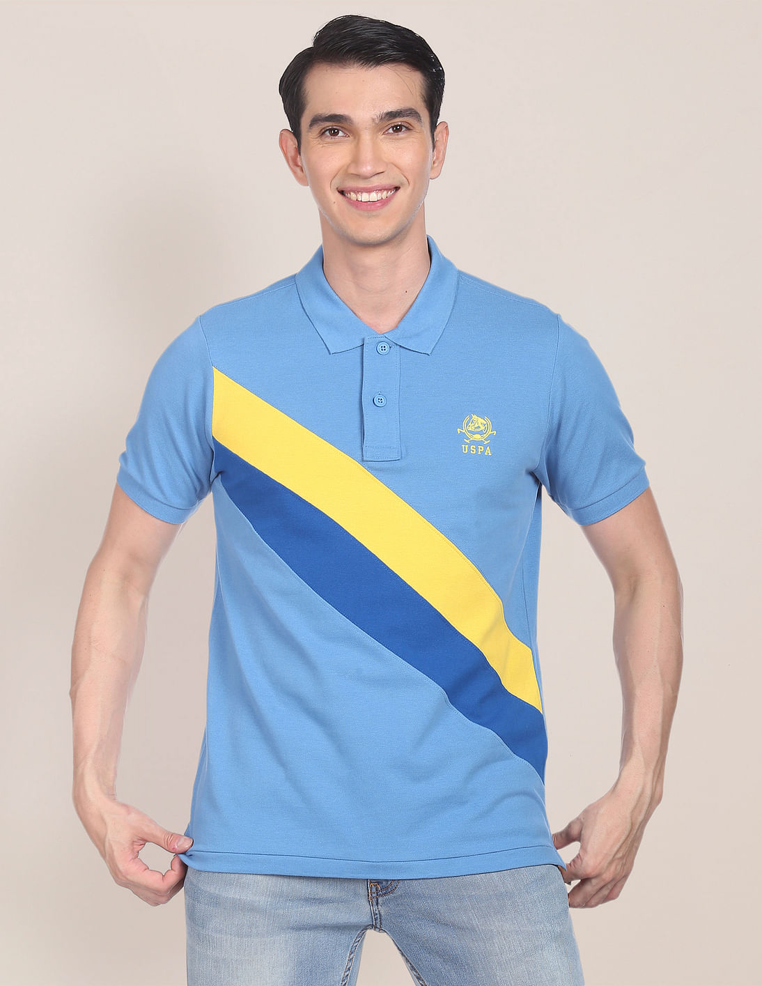 Buy U.S. Polo Assn. Diagonal Stripe Polo Shirt - NNNOW.com