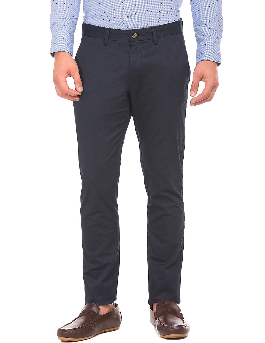 Buy U.S. Polo Assn. Men Slim Tapered Fit Flat Front Chinos - NNNOW.com