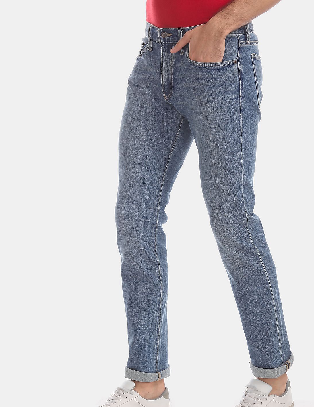 light wash blue jeans mens