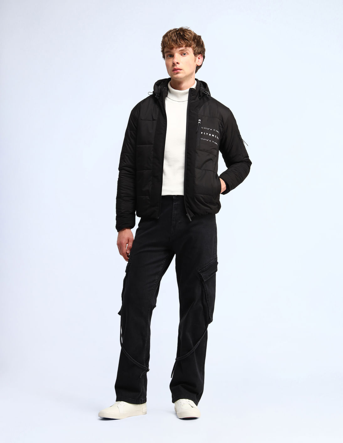 Buy Flying Machine Regular Fit Solid Casual Jacket - NNNOW.com