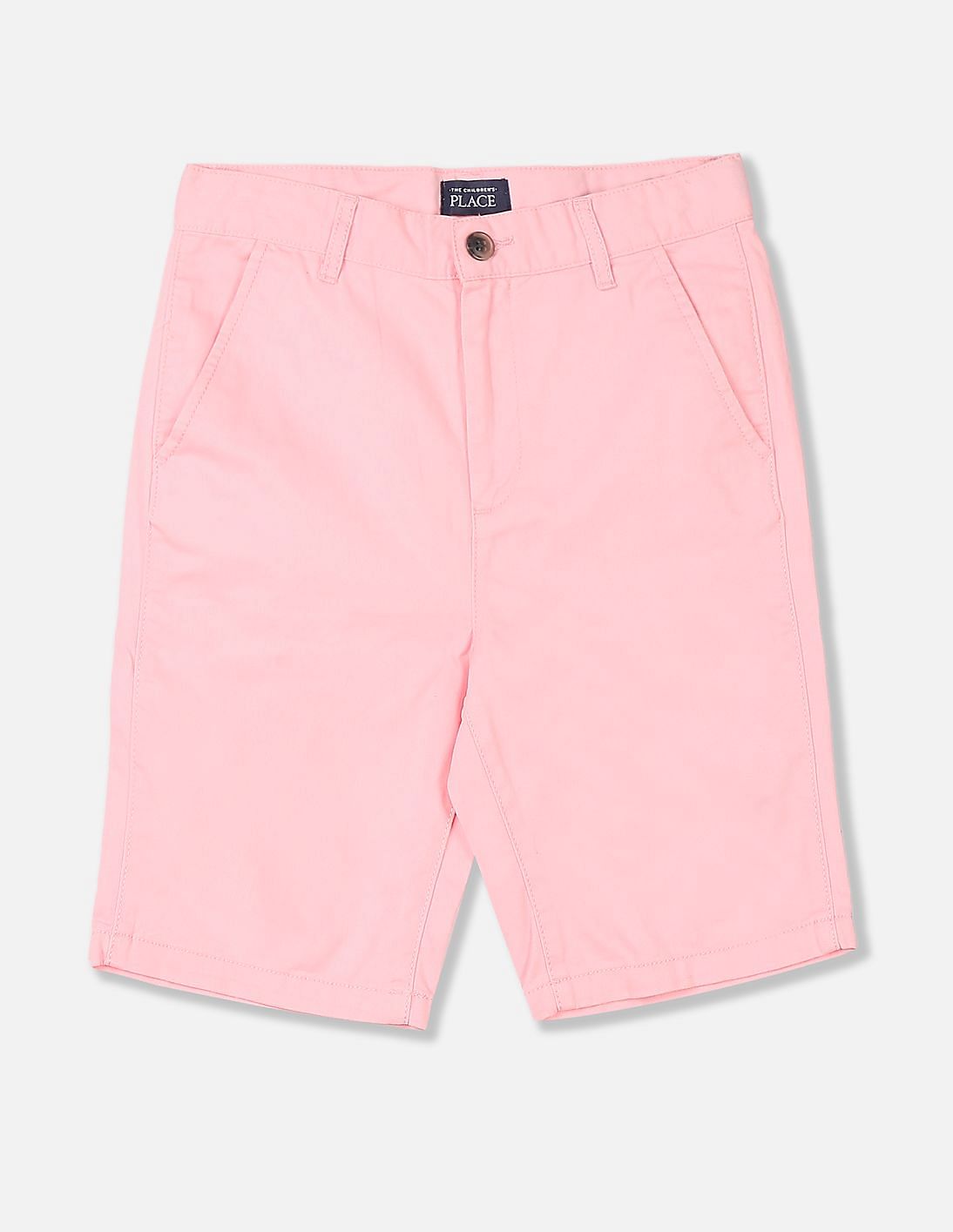 Buy The Children's Place Boys Pink Solid Chino Shorts - NNNOW.com