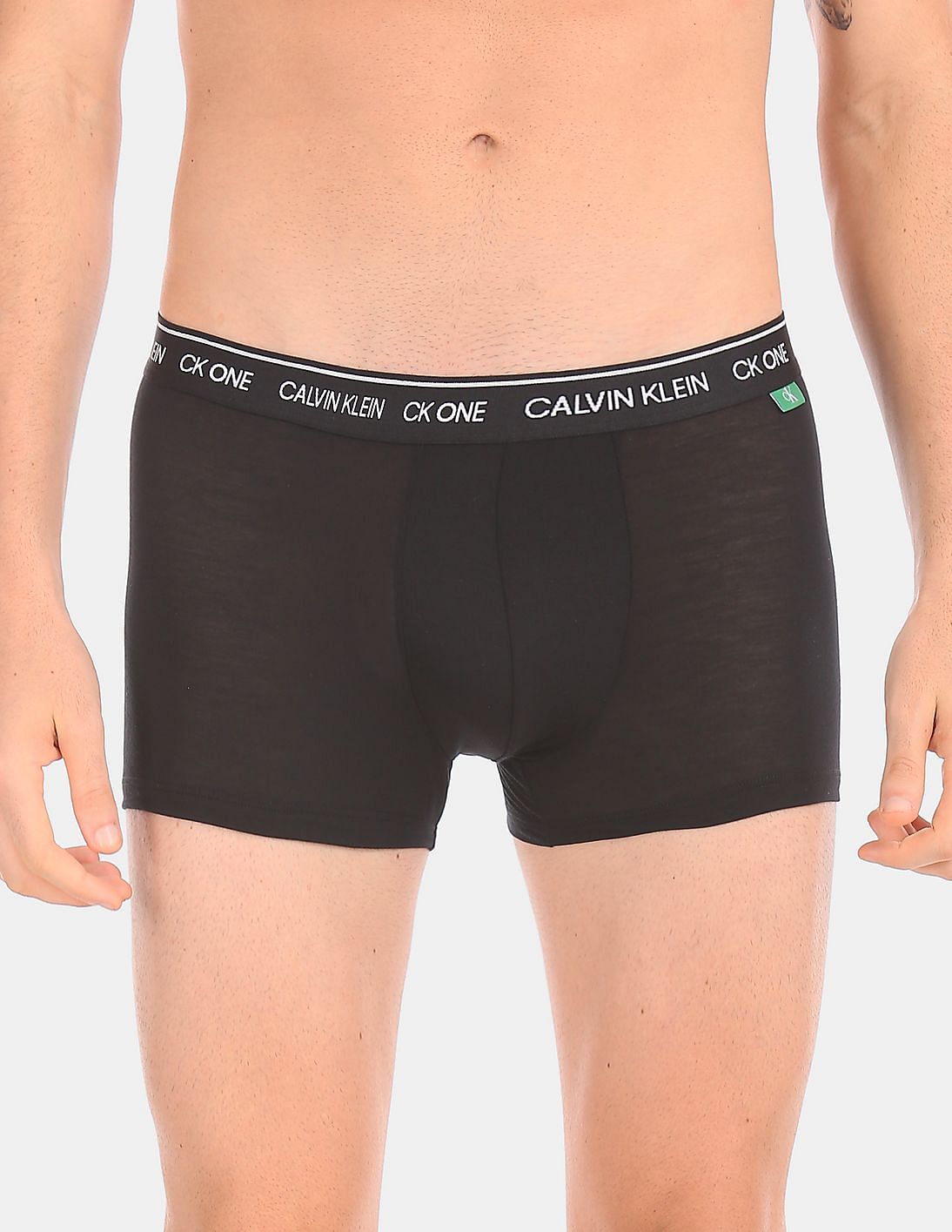 Buy Calvin Klein Underwear Men Black CK One Mid Rise Solid Stretch ...