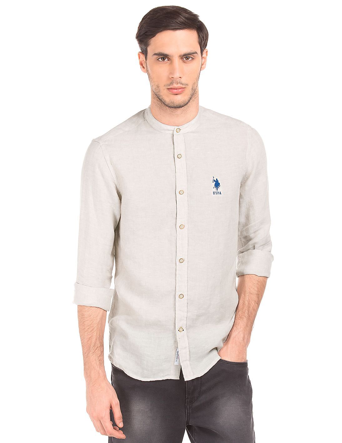 us polo chinese collar shirts